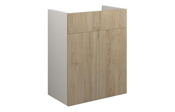 Eden 500mm Standard Basin Unit - Havana Oak (Grey Cab)